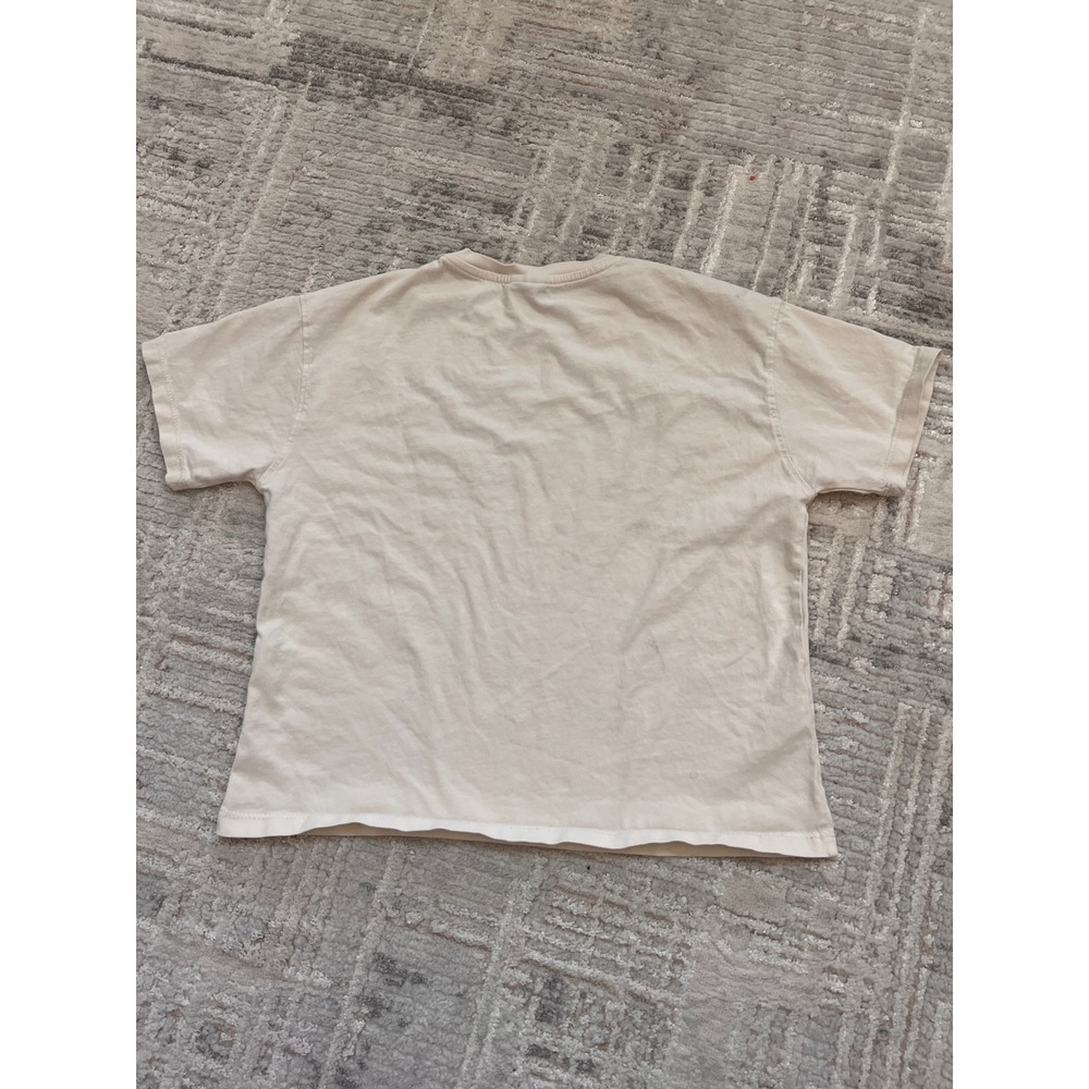 Zara Kids Graphic Tee Sweet As Heaven Heart Vibes Beige Top Size 9-10 - Picture 10 of 11